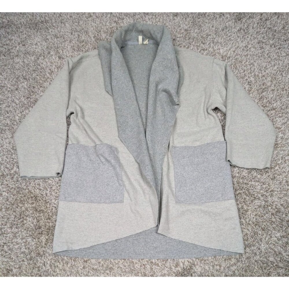 Moth Anthropologie Open Cardigan Sweater Size XS Grey Pockets Long Casual